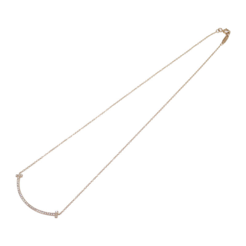 ティファニー TIFFANY&Co. スマイル ペンダント スモール 63058815 ネックレス K18ピンクゴールド ダイヤモンド レディース【中古】【Aランク】