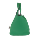 エルメス HERMES ピコタンロック GM ハンドバッグ トリヨンクレマンス バンブー グリーン シルバー金具 レディース【中古】【Aランク】