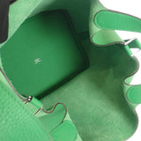 エルメス HERMES ピコタンロック GM ハンドバッグ トリヨンクレマンス バンブー グリーン シルバー金具 レディース【中古】【Aランク】