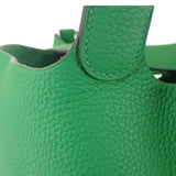 エルメス HERMES ピコタンロック GM ハンドバッグ トリヨンクレマンス バンブー グリーン シルバー金具 レディース【中古】【Aランク】