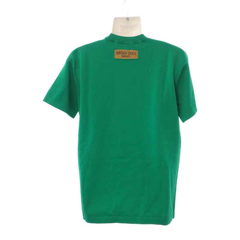 ルイヴィトン LOUIS VUITTON エブリディLV クルーネック ニット XS RM212DB0HLN84W 半袖Tシャツ コットン グリーン メンズ【中古】【Sランク】