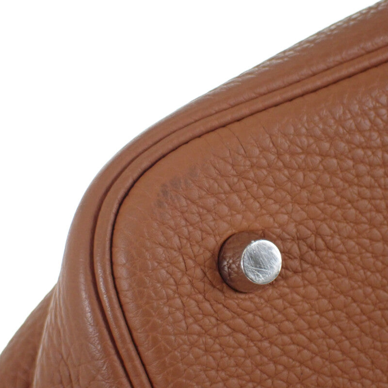 愛馬仕 HERMES Picotin Lock MM H060991CK37 手提包 Taurillon Clemence 棕色 金色 銀色五金 女士【中古】【AB級】