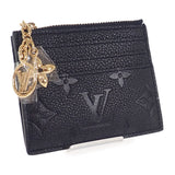 ルイヴィトン LOUIS VUITTON ポルト カルト フローラ M82639 カードケース モノグラムアンプラント ブラック メンズ【中古】【Sランク】