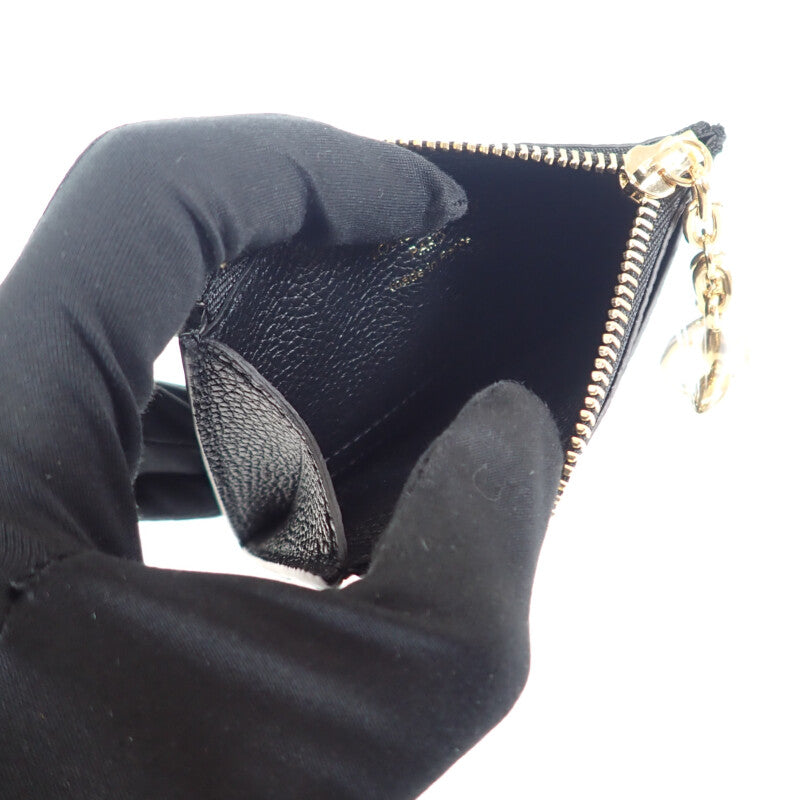 ルイヴィトン LOUIS VUITTON ポルト カルト フローラ M82639 カードケース モノグラムアンプラント ブラック レディース メンズ【中古】【Sランク】