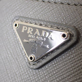 プラダ PRADA ガレリア スモールバッグ 1BA296_NZV_F0480 2WAYバッグ ショルダーバッグ サフィアーノ グレー レディース【中古】【Aランク】