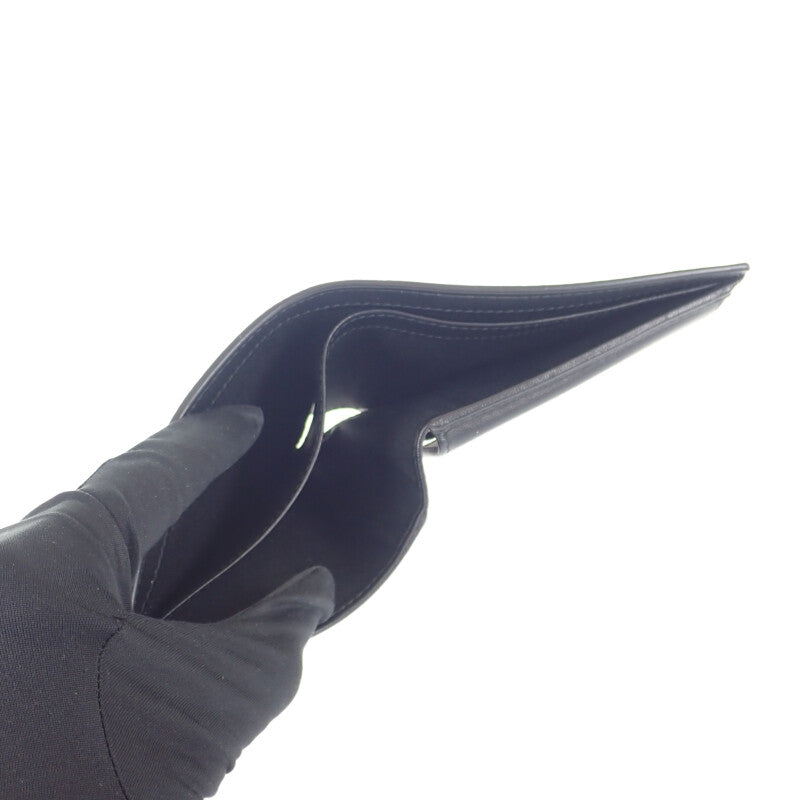 ディオール Dior CD Icon ウォレット 2ESBC027CDI_H00N 二つ折り財布 グレインカーフレザー ブラック メンズ【中古】【Aランク】