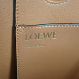 ロエベ LOEWE ロゴ トートスモール 2WAYバッグ ウール レザー ネイビー ブラウン レディース【中古】【Aランク】