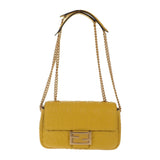 フェンディ FENDI バゲットチェーン ミディ 8BR793_AH9C_F1E8V ショルダーバッグ 2WAYバッグ レザー イエロー ゴールド金具 レディース【中古】【SAランク】