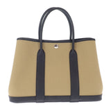 エルメス HERMES ガーデンパーティ TPM 30 W刻印 ハンドバッグ トワルミリタリー トレンチ ブラック レディース【中古】【Aランク】