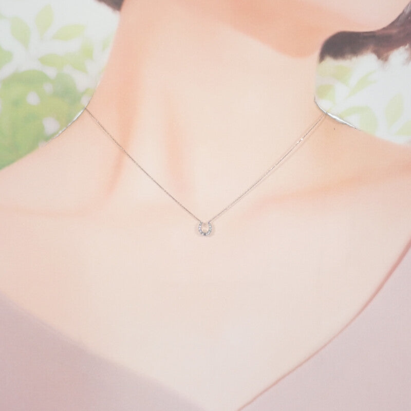 ポンテヴェキオ Ponte Vecchio ホースシュー GL1526N001WDM9H ネックレス Pt850プラチナ Pt999 ダイヤモンド レディース【中古】【Aランク】