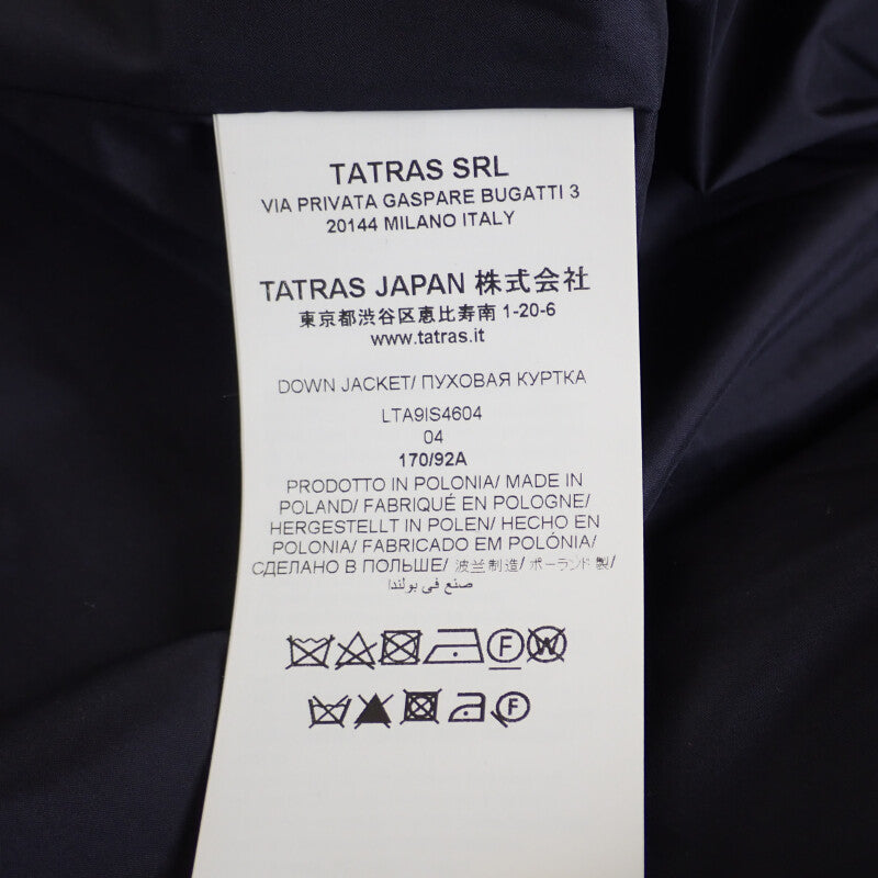 TATRAS CERAMICA 羽絨大衣 LTA9IS4604 羽絨外套 羊毛 尼龍 海軍藍 4 女款【中古】【A級品】