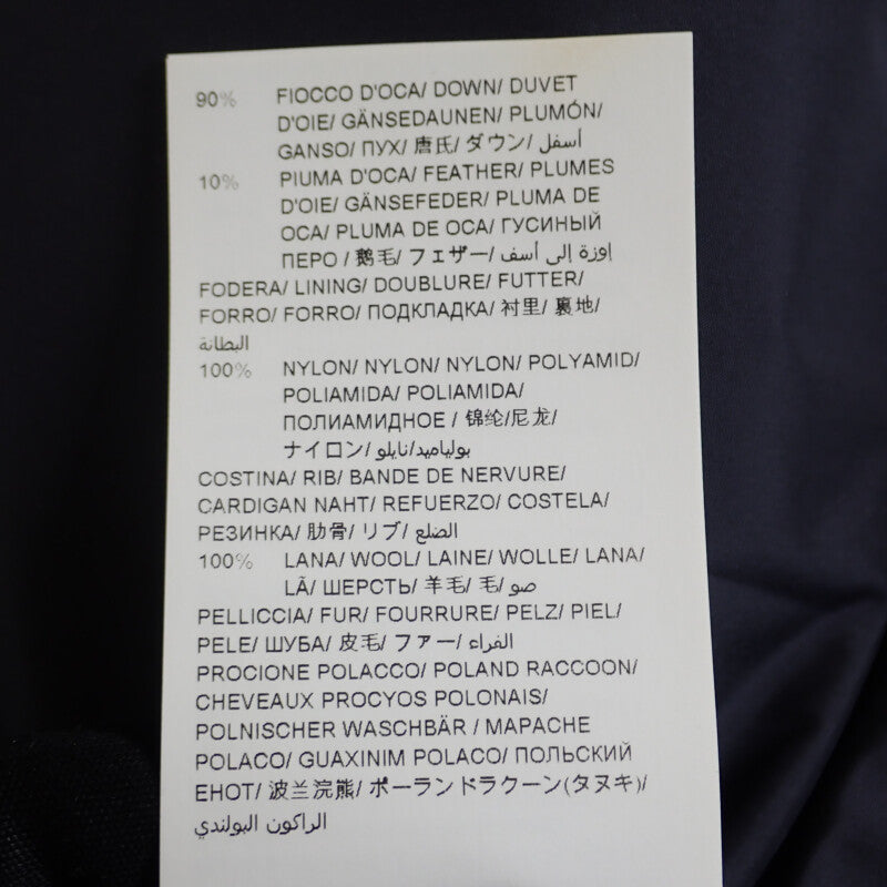 TATRAS CERAMICA 羽絨大衣 LTA9IS4604 羽絨外套 羊毛 尼龍 海軍藍 4 女款【中古】【A級品】