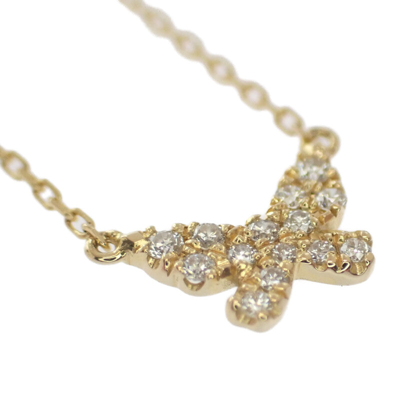 アーカー AHKAH バタフライパヴェ VC0163010100 ネックレス K18イエローゴールド ダイヤモンド レディース【中古】【Aランク】