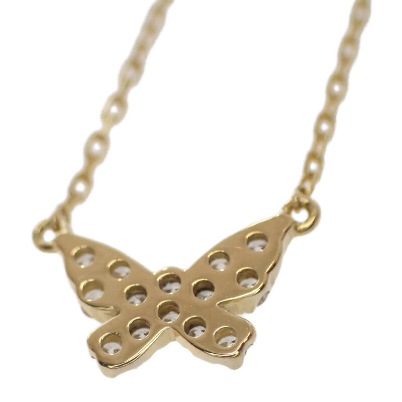 アーカー AHKAH バタフライパヴェ VC0163010100 ネックレス K18イエローゴールド ダイヤモンド レディース【中古】【Aランク】