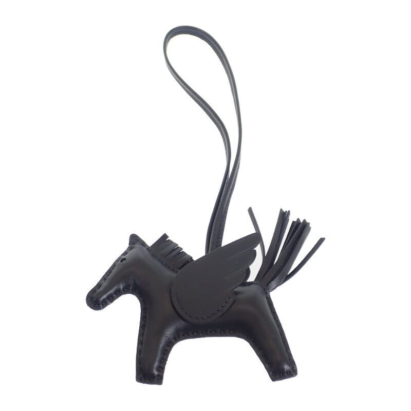 エルメス HERMES ロデオペガサス PM W刻印 バッグチャーム アニョーミロ ブラック ソーブラック レディース メンズ【中古】【SAランク】