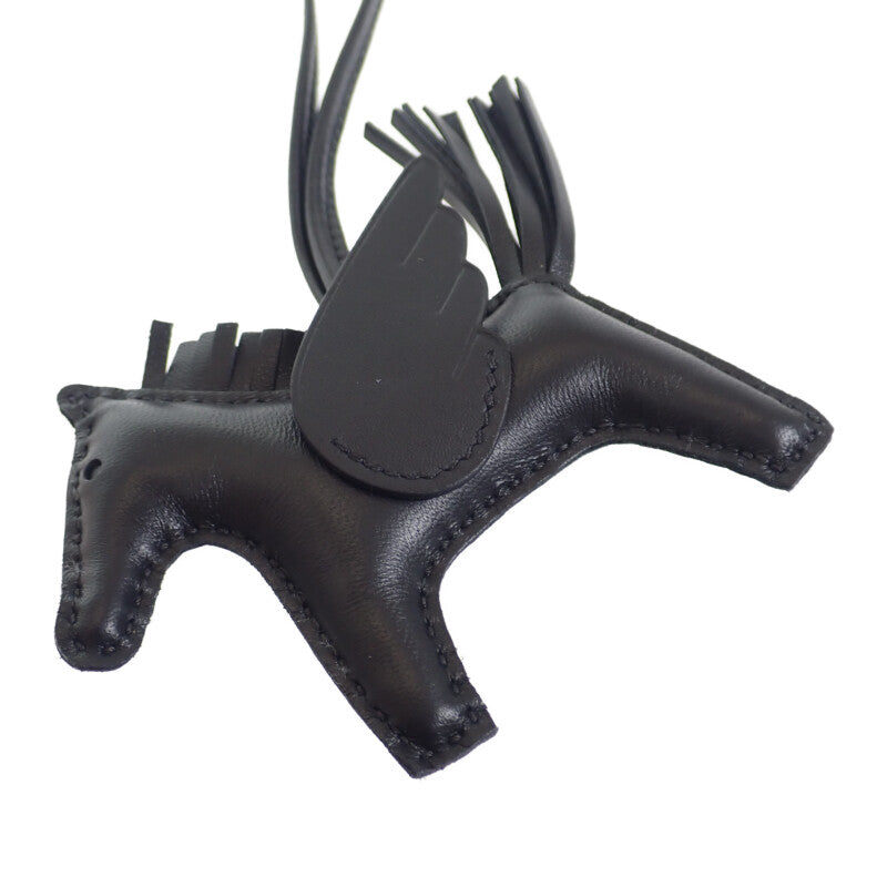 エルメス HERMES ロデオペガサス PM W刻印 バッグチャーム アニョーミロ ブラック ソーブラック レディース メンズ【中古】【SAランク】