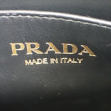 プラダ PRADA シンボル エンブロダイリー ミニバッグ 1BA3552FKLF0Y30 2WAYバッグ ショルダーバッグ ポリエステル サフィアーノ ブラック ベージュ レディース【中古】【Aランク】