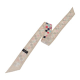 シャネル CHANEL ヘアバンド スカーフ シルク ベージュ マルチカラー レディース【中古】【Aランク】