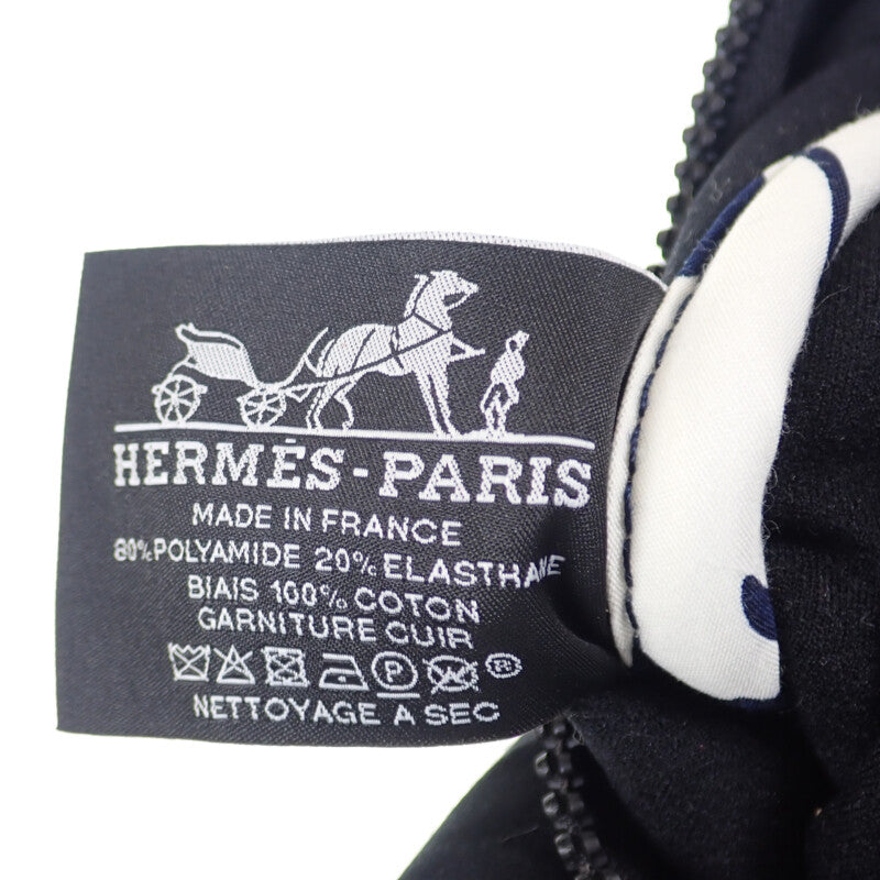 エルメス HERMES トゥルースフラット MM ネオバン ポーチ ナイロン ポリウレタン ネイビー レディース【中古】【ABランク】