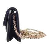 シャネル CHANEL ミニ マトラッセチェーン クラッチ AP3560 ショルダーバッグ ラムスキン ブラック ベージュ ゴールド金具 レディース【中古】【Aランク】