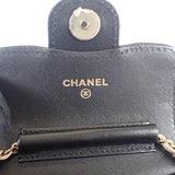 シャネル CHANEL ミニ マトラッセチェーン クラッチ AP3560 ショルダーバッグ ラムスキン ブラック ベージュ ゴールド金具 レディース【中古】【Aランク】