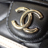 シャネル CHANEL ミニ マトラッセチェーン クラッチ AP3560 ショルダーバッグ ラムスキン ブラック ベージュ ゴールド金具 レディース【中古】【Aランク】