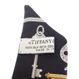 ティファニー TIFFANY&Co. リボン スカーフ シルク ブラック レディース【中古】【Aランク】