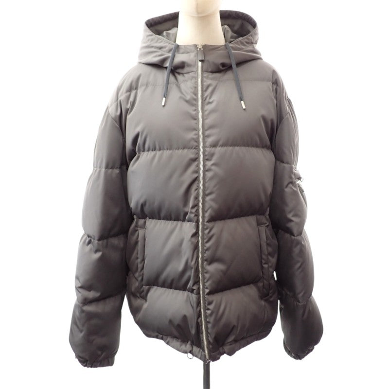 プラダ PRADA トライアングルロゴ 54 SGB716 ダウンジャケット ナイロン グレー メンズ【中古】【Aランク】