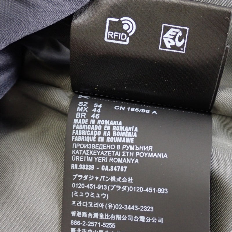 プラダ PRADA トライアングルロゴ 54 SGB716 ダウンジャケット ナイロン グレー メンズ【中古】【Aランク】