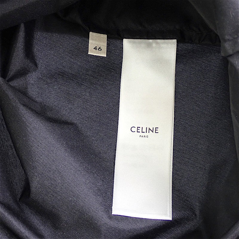 セリーヌ CELINE フロントロゴ アノラックパーカー 2W531495M.38NO マウンテンパーカー ナイロン ブラック 46 メンズ【中古】【ABランク】