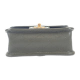 シャネル CHANEL スモール トップハンドル フラップ AS3652 2WAYバッグ ショルダーバッグ キャビアスキン カーキ ゴールド金具 レディース【中古】【Aランク】