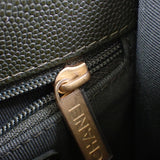 シャネル CHANEL スモール トップハンドル フラップ AS3652 2WAYバッグ ショルダーバッグ キャビアスキン カーキ ゴールド金具 レディース【中古】【Aランク】