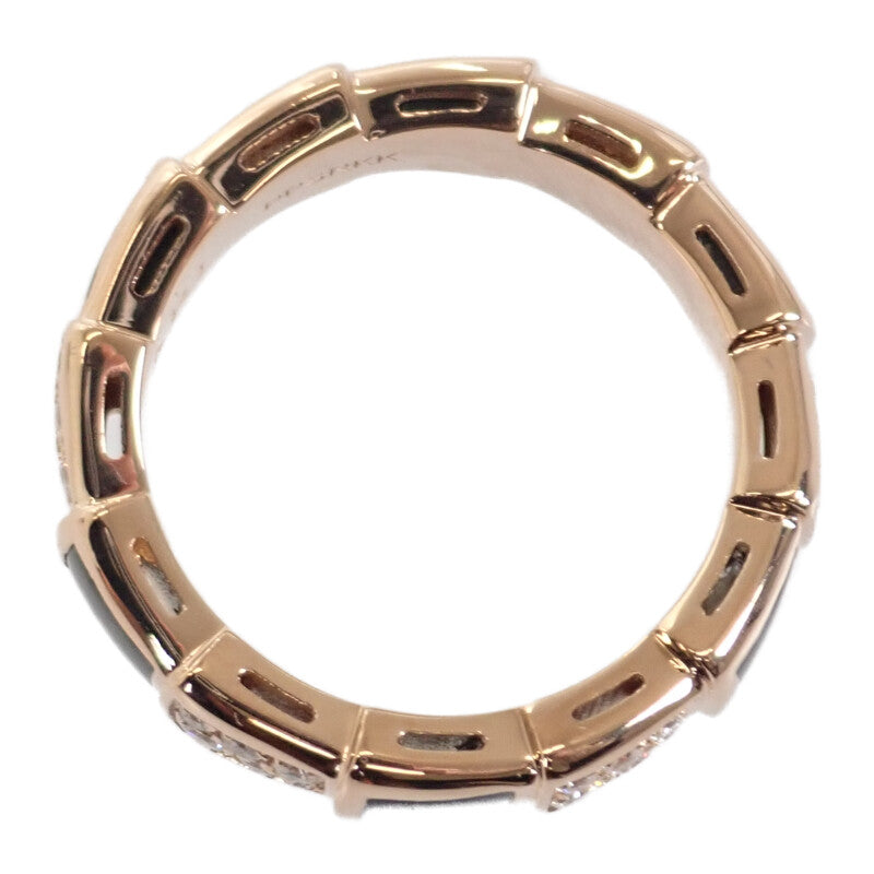 ブルガリ BVLGARI セルペンティ ヴァイパー 11号 52 356630 リング K18ピンクゴールド ダイヤモンド オニキス レディース【中古】【Aランク】