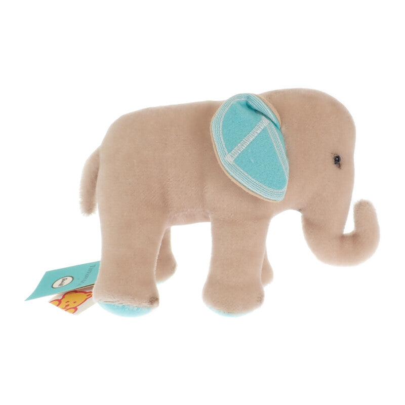 ティファニー TIFFANY&Co. シュタイフ Steiff ゾウ ぬいぐるみ 683800 その他雑貨 コットン モヘア ベージュ ブルー キッズ【中古】【SAランク】