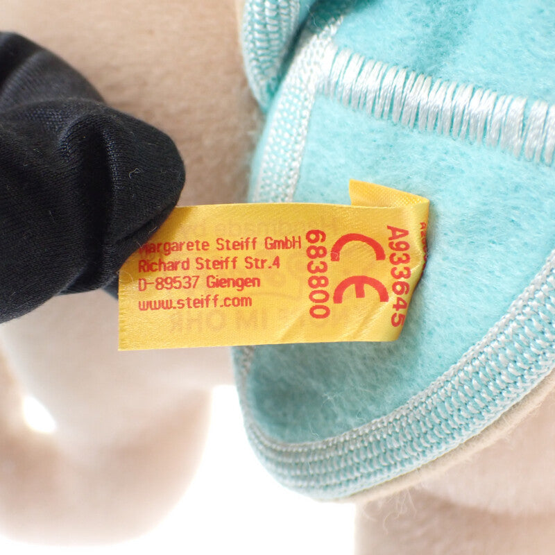 ティファニー TIFFANY&Co. シュタイフ Steiff ゾウ ぬいぐるみ 683800 その他雑貨 コットン モヘア ベージュ ブルー キッズ【中古】【SAランク】