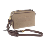 プラダ PRADA ロゴ ジャガードショルダー 1BH089_UCW_F0B16 ショルダーバッグ キャンバス レザー ベージュ ブラウン ゴールド金具 レディース【中古】【Aランク】