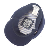 エルメス HERMES シェーヌダンクル 帽子 58 キャスケット カシミヤ ネイビー シルバー金具 レディース【中古】【Aランク】