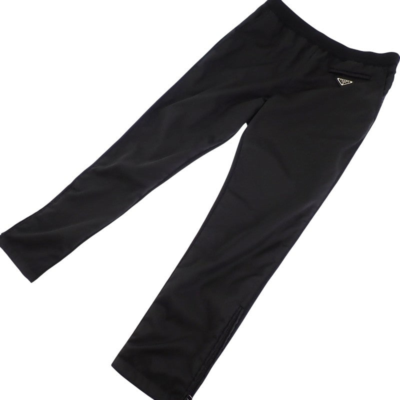 プラダ PRADA ニット切替 ナイロン 48 UMP67 パンツ ウール ナイロン ポリエステル ブラック ブラック金具 メンズ【中古】【ABランク】