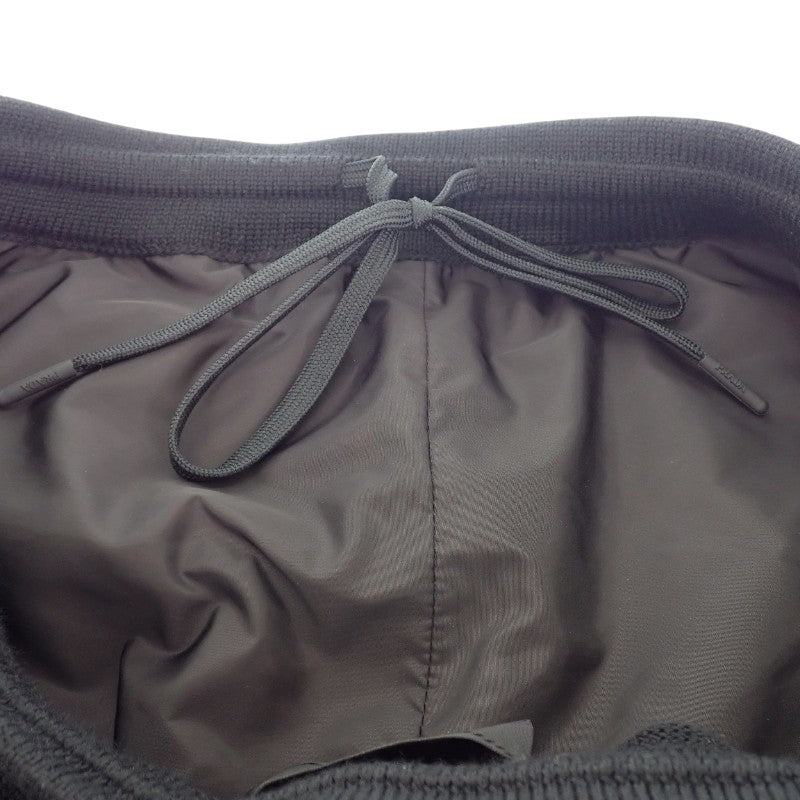 プラダ PRADA ニット切替 ナイロン 48 UMP67 パンツ ウール ナイロン ポリエステル ブラック ブラック金具 メンズ【中古】【ABランク】
