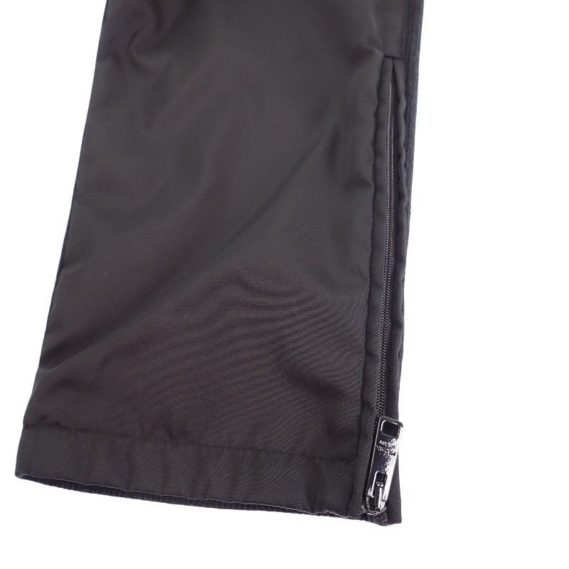 プラダ PRADA ニット切替 ナイロン 48 UMP67 パンツ ウール ナイロン ポリエステル ブラック ブラック金具 メンズ【中古】【ABランク】