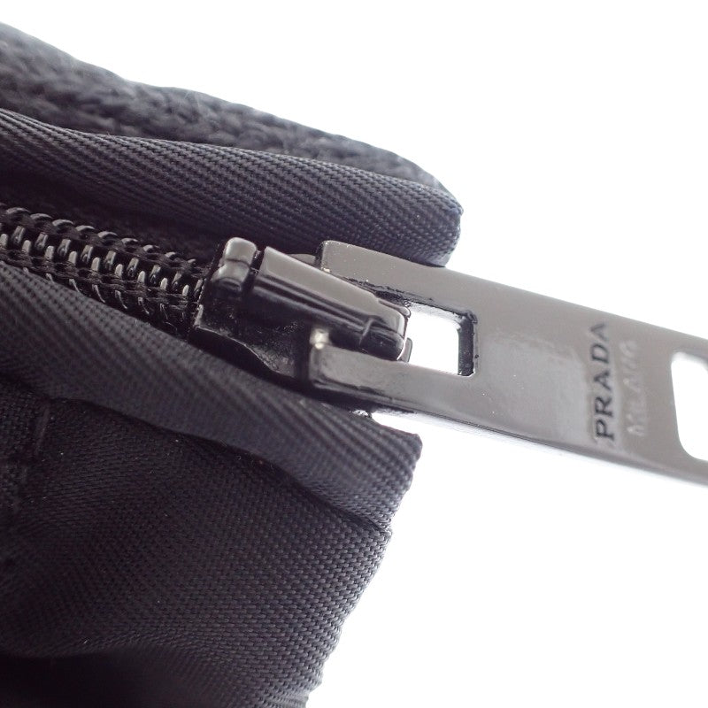 プラダ PRADA ニット切替 ナイロン 48 UMP67 パンツ ウール ナイロン ポリエステル ブラック ブラック金具 メンズ【中古】【ABランク】