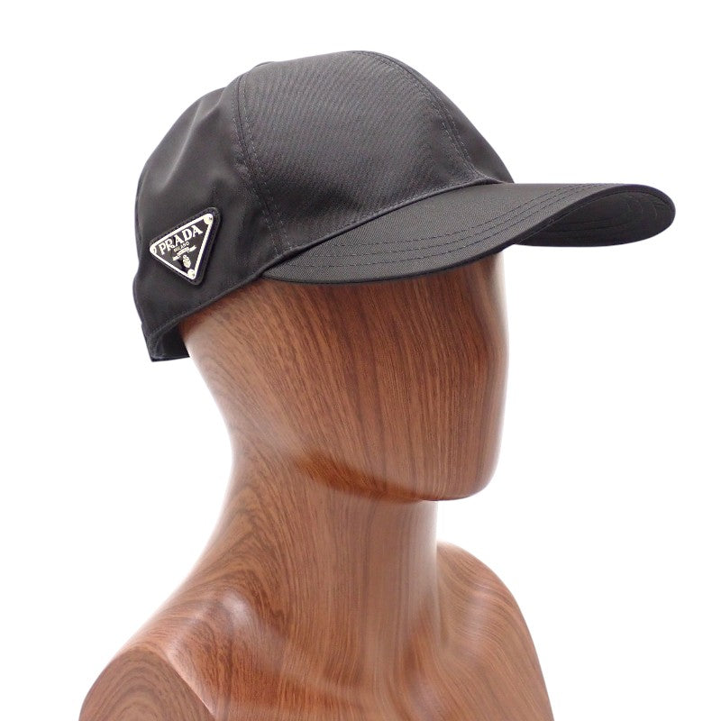 プラダ PRADA ベースボール 2HC274_2DMI_F0002 キャップ ナイロン ブラック メンズ レディース【中古】【Aランク】