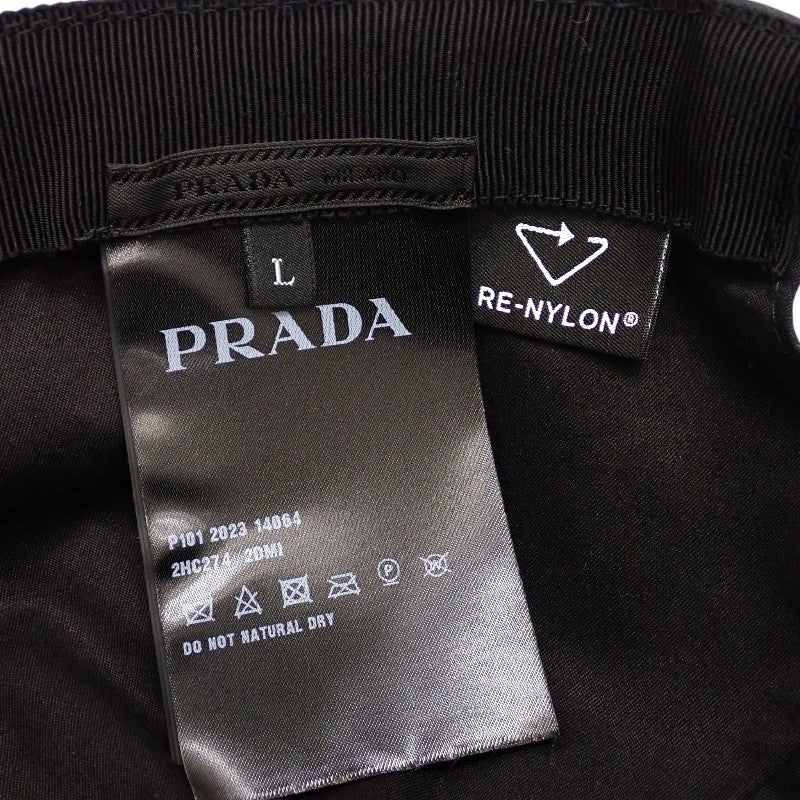 プラダ PRADA ベースボール 2HC274_2DMI_F0002 キャップ ナイロン ブラック メンズ レディース【中古】【Aランク】