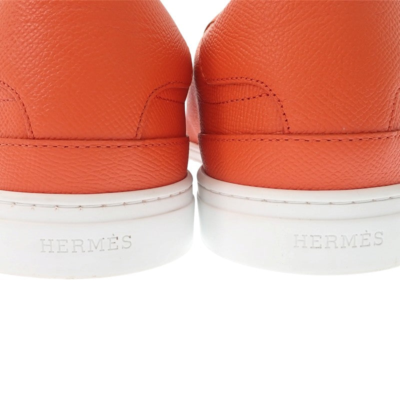【商談中/対象者以外注文不可】エルメス HERMES スニーカー・デイ 日本サイズ26~27cm カジュアルシューズ 42 H232877ZH94420 スニーカー ヴォーエプソン レザー オレンジポピー シルバー金具 メンズ【中古】【ABランク】