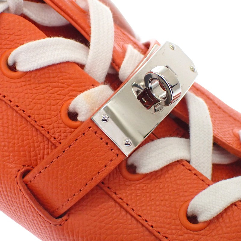 【商談中/対象者以外注文不可】エルメス HERMES スニーカー・デイ 日本サイズ26~27cm カジュアルシューズ 42 H232877ZH94420 スニーカー ヴォーエプソン レザー オレンジポピー シルバー金具 メンズ【中古】【ABランク】
