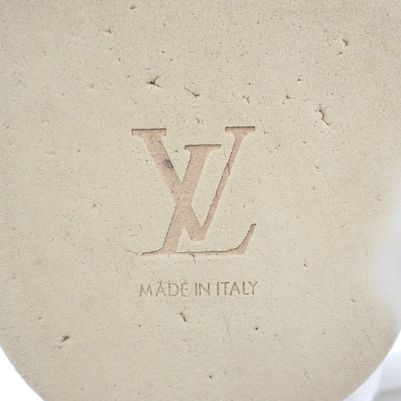 ルイヴィトン LOUIS VUITTON モノグラム デニム ムートンブーツ 1A81FH ブーツ モノグラムデニム ブルー ゴールド金具 メンズ【中古】【ABランク】