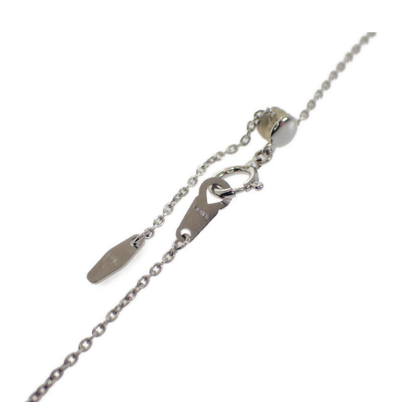 デザインジュエリー キーモチーフ ネックレス K18ホワイトゴールド サファイア ダイヤモンド レディース【中古】【Aランク】