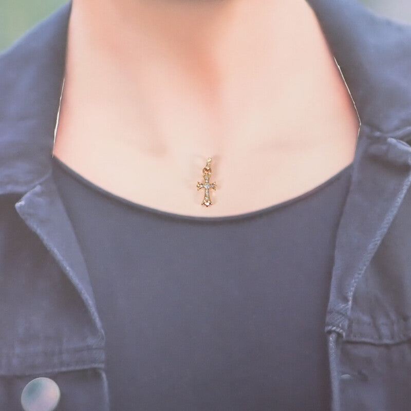 クロムハーツ CHROME HEARTS ベビーファットチャーム 2378-304-1410-9100 ペンダントトップ ダイヤモンド K22 ゴールド メンズ【中古】【Aランク】