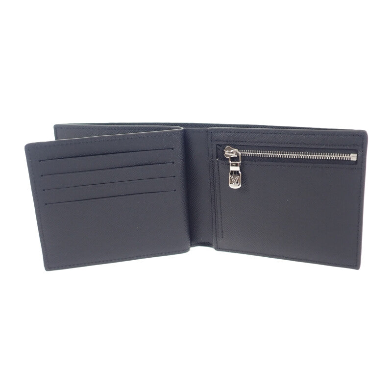 路易威登 LOUIS VUITTON Amerigo NM 對開錢包 N60053 Damier Graphite 兩折錢包 黑色 男士【二手】【S級】