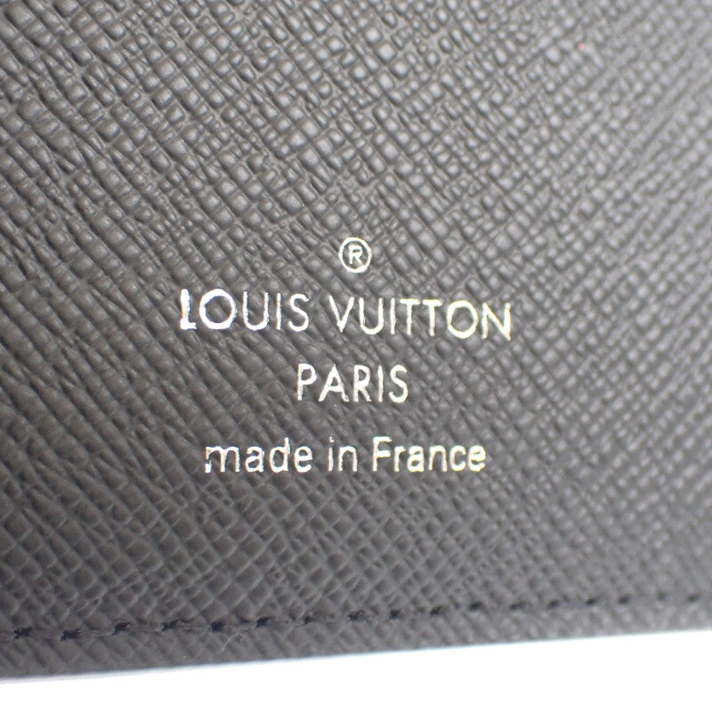 路易威登 LOUIS VUITTON Amerigo NM 對開錢包 N60053 Damier Graphite 兩折錢包 黑色 男士【二手】【S級】